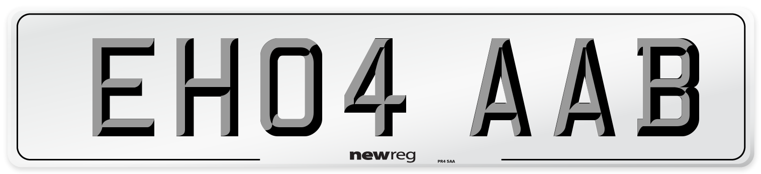 EH04 AAB Number Plate from New Reg